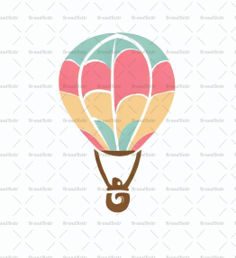Verspielter Heißluftballon